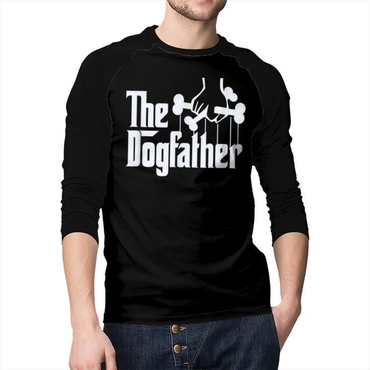 The Dogfather Dog Dad Dog Lover Men Baseball Raglan Shirt