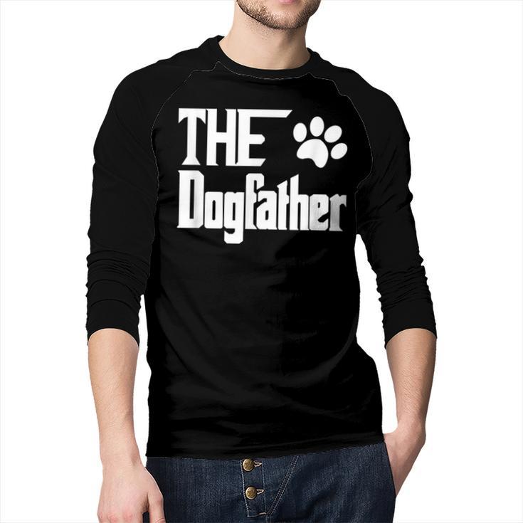 The Dogfather Dog Father Dad Men Baseball Raglan Shirt