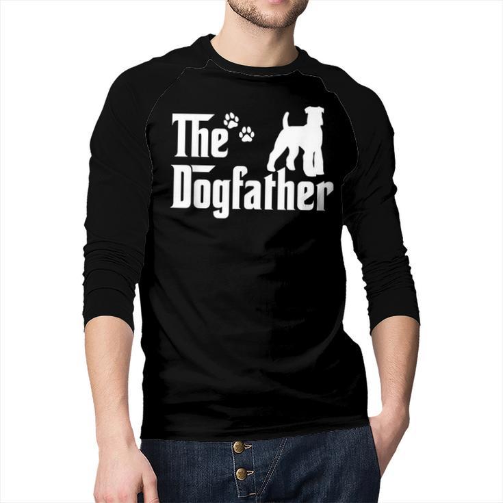 The Dogfather Tee Fathers Day Dad Dog Lover Schnauzer For Men Women Girls Kids Men Baseball Raglan Shirt