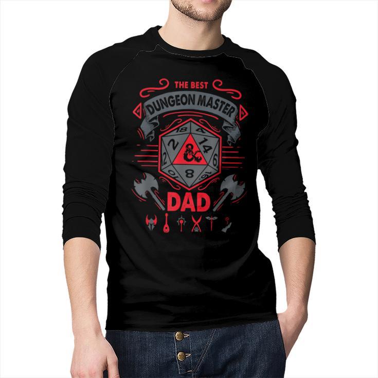 Dungeons & Dragons The Best Dungeon Master Dad Die Logo Men Baseball Raglan Shirt