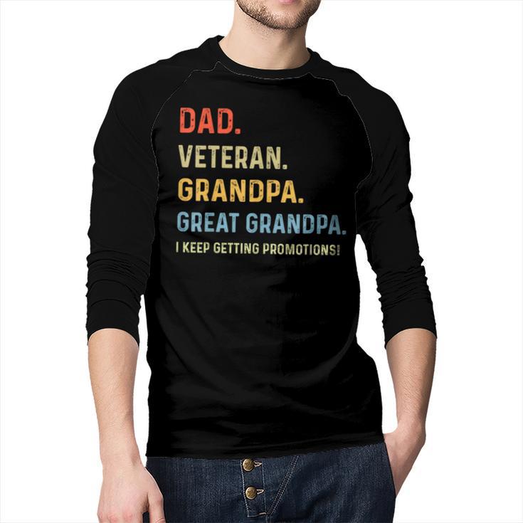 Fathers Day Dad Veteran Grandpa Great Grandpa Men Baseball Raglan Shirt