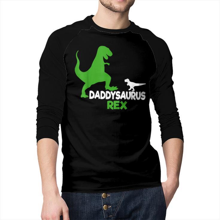 Father's Day Idea Daddysaurus Rex T-Shirt Men Baseball Raglan Shirt