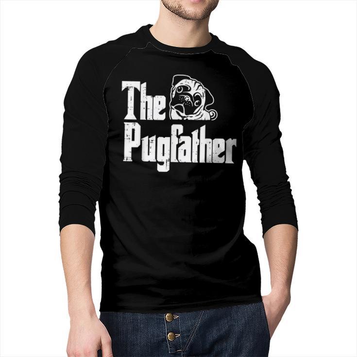 Fathers Day The Pug Father Pug Daddy Papa Fur Dad Dog Owner Men Baseball Raglan Shirt