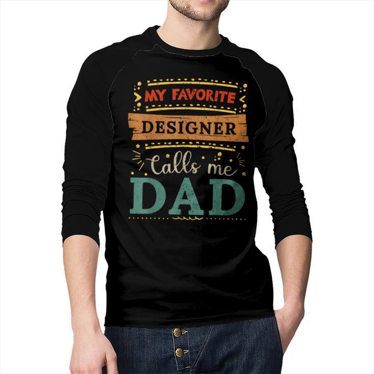 My Favorite Er Calls Me Dad Er Dad Men Baseball Raglan Shirt
