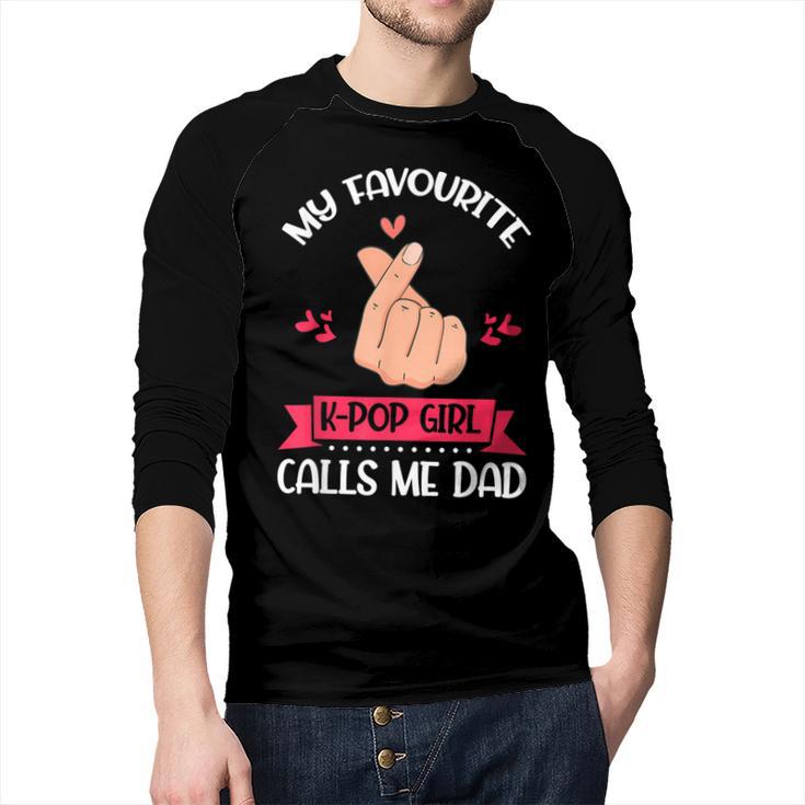 My Favorite K-Pop Girl Calls Me Dad K-Pop Girl Men Baseball Raglan Shirt