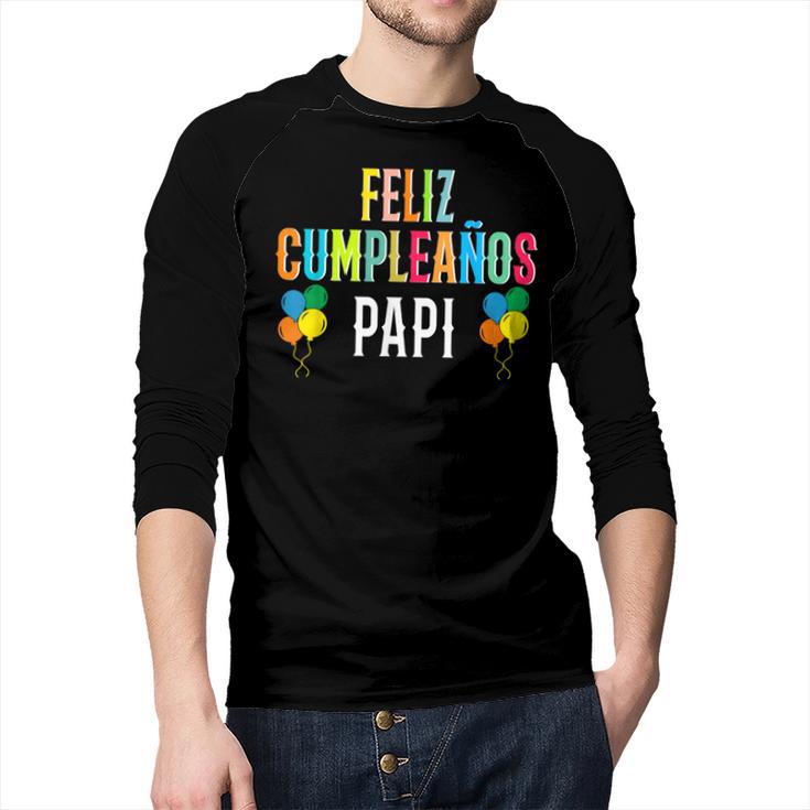 Feliz CumpleañOs Papi Spanish Dad Birthday For Kids Men Baseball Raglan Shirt