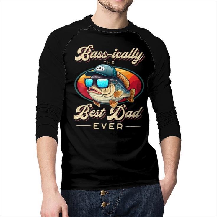 Fishing Father's Day Dad Fisherman Birthday Graphic Men Baseball Raglan Shirt