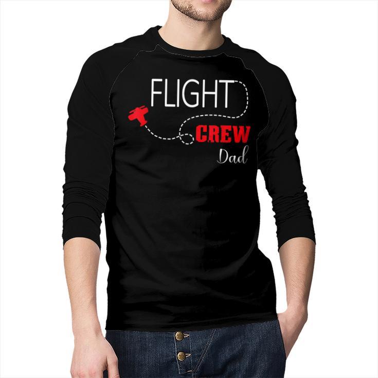 Flight Crew Airplane Birthday Dad Airplane Matching Family Men Baseball Raglan Shirt