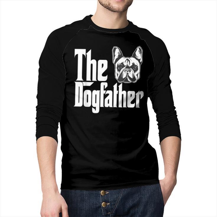 French Bulldog Dog Dad Dogfather Dogs Daddy Father Men Baseball Raglan Shirt