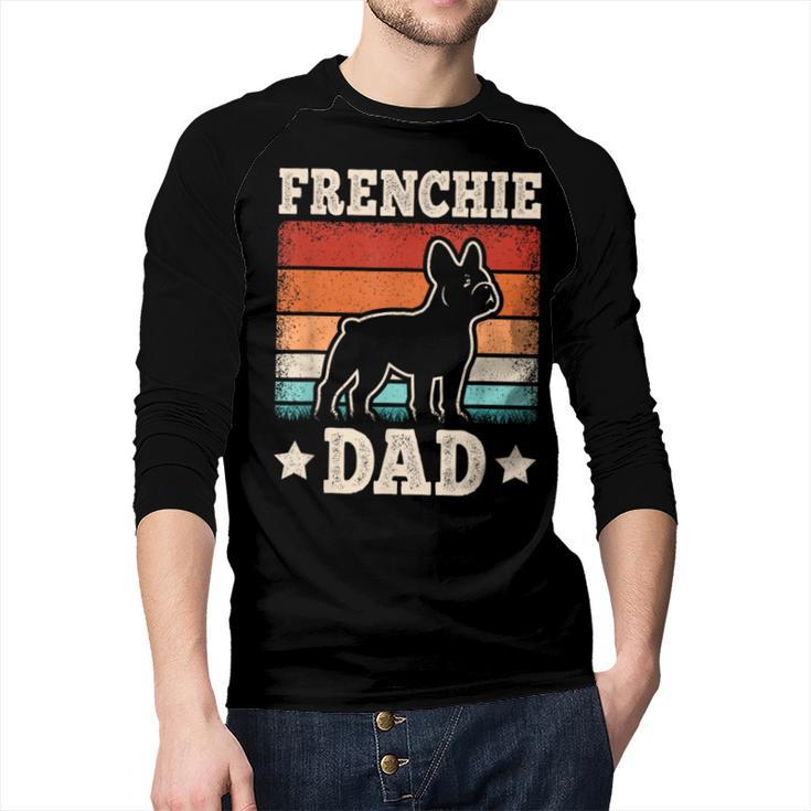 Frenchie Dad Retro French Bulldog Lover Daddy Men Men Baseball Raglan Shirt