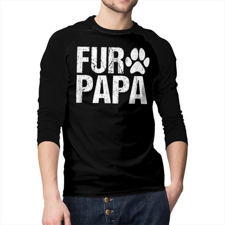Fur Papa Shirt Pet Lover Dog Dad T-Shirt Fathers Day For Men Men Baseball Raglan Shirt