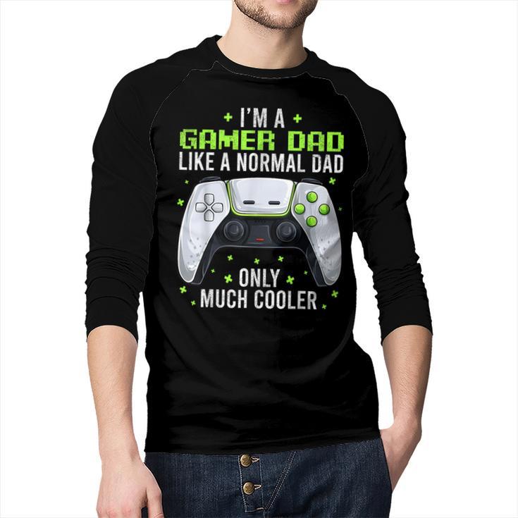 Gamer Dad Gaming Shirts Fathers Day Video Game Daddy Men Baseball Raglan Shirt