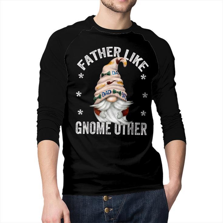 Grandpa Fathers Day Gnome For Men And Best Dad Pun Men Baseball Raglan Shirt