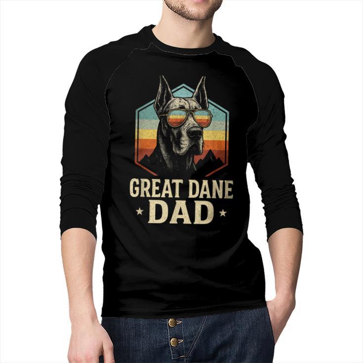 Great Dane Dad Vintage Men Baseball Raglan Shirt