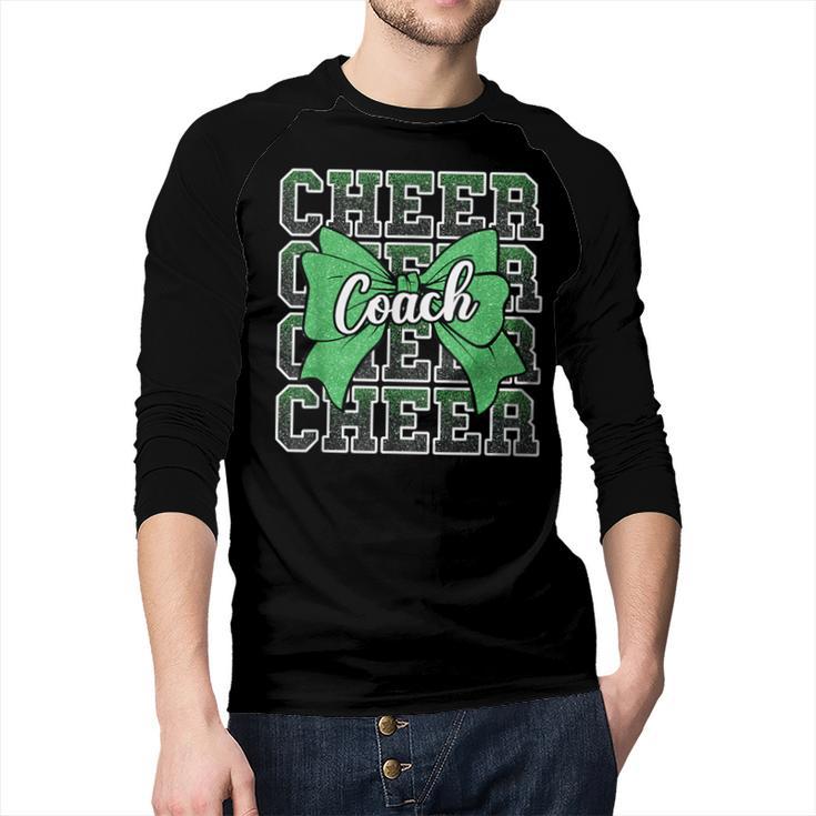 Green Sport Loud Proud Cheer Coach Dad Father's Day Men Baseball Raglan Shirt