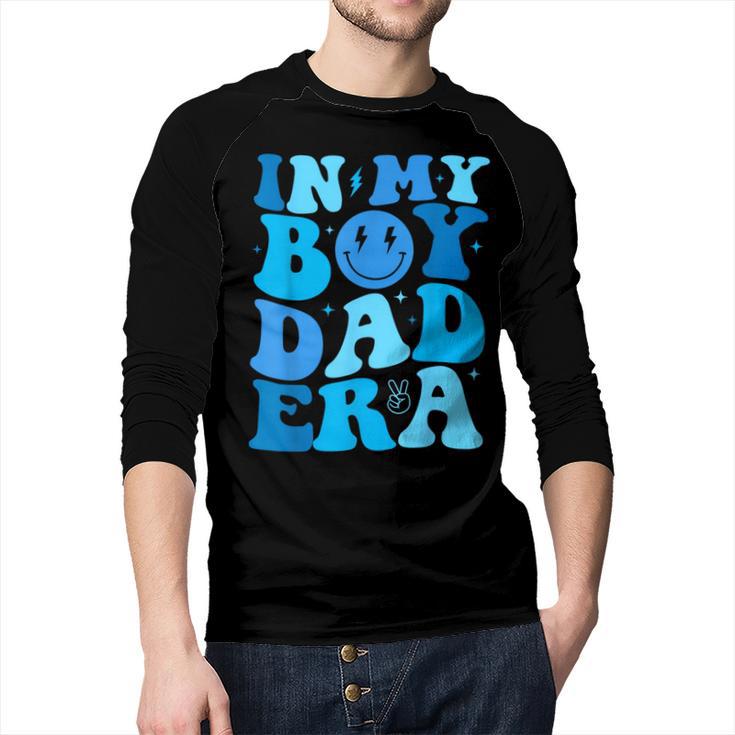 Groovy In My Boy Dad Era For Fathers Day Men Baseball Raglan Shirt