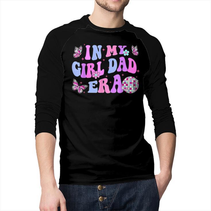 Groovy Retro In My Girl Dad Era Daddy Fathers Day Men Baseball Raglan Shirt