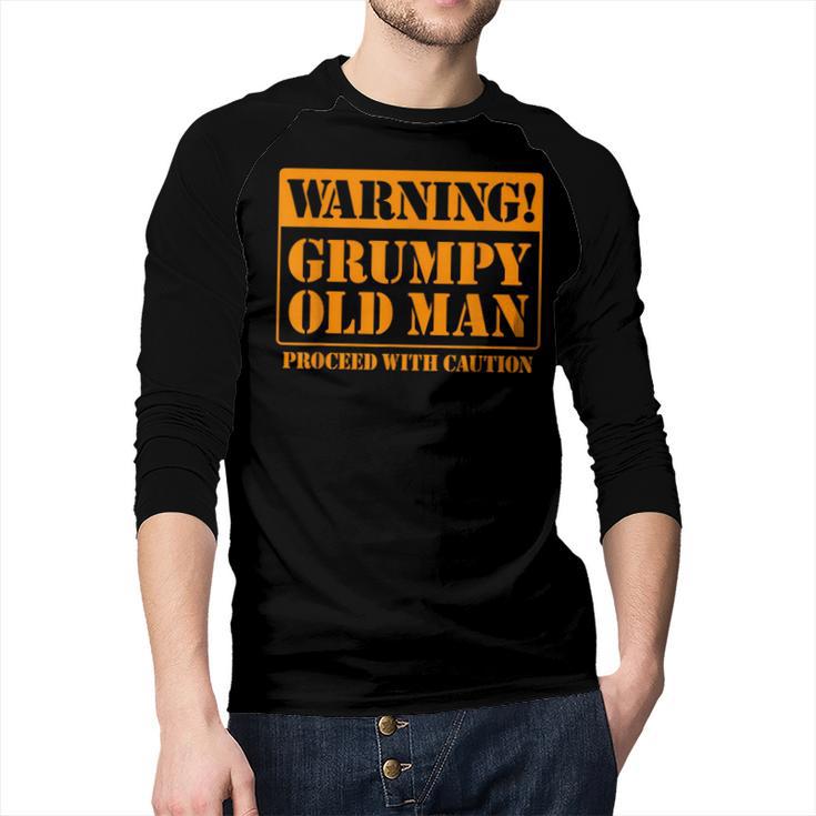 Grumpy Old Man Tee Shirt For Grandfathers Dads Father's Day Men Baseball Raglan Shirt