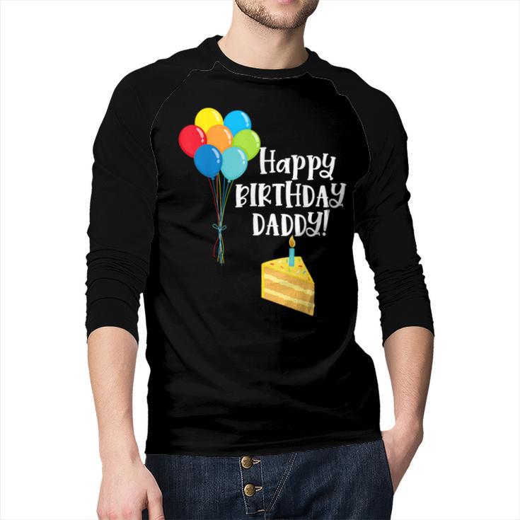 Happy Birthday Daddy Cute Toddler Dad's Birthday Party Men Baseball Raglan Shirt