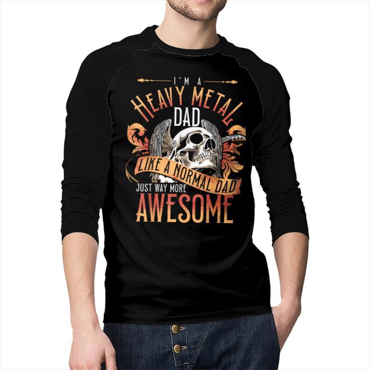 Heavy Metal Cooler Dad Punk Rock Music Lover Men Baseball Raglan Shirt