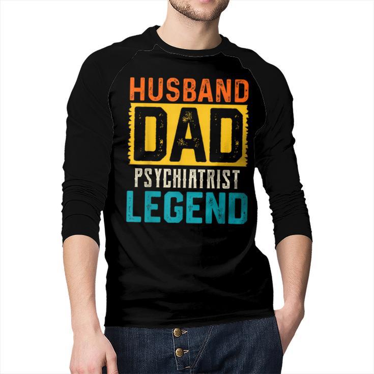 Husband Dad PSYCHIATRIST Legend Father's Day PSYCHIATRISTS Men Baseball Raglan Shirt