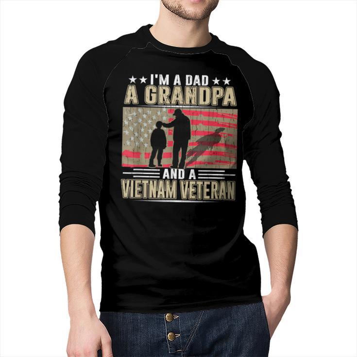 I'm A Dad a Grandpa And a Vietnam Veteran Men Baseball Raglan Shirt