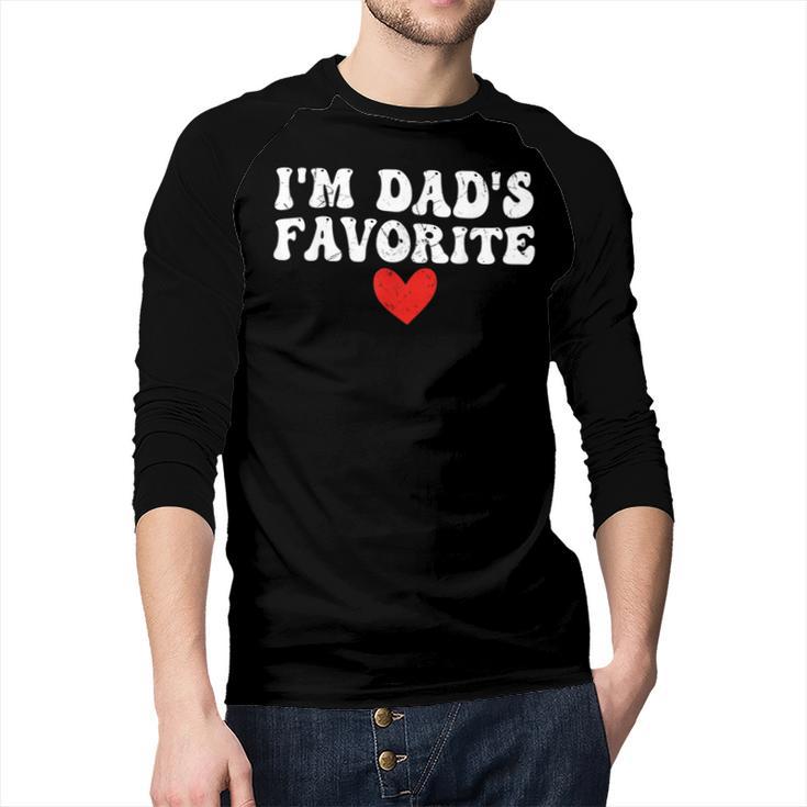 I'm Dad's Favorite Sarcastic Father's Day Men Baseball Raglan Shirt