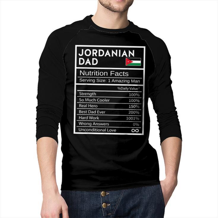 Jordanian Dad Nutrition Facts National Pride For Dad Men Baseball Raglan Shirt