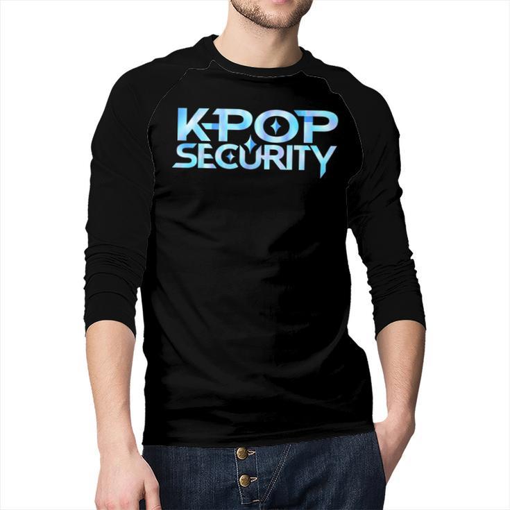 K-Pop Security Mom Dad Kids Birthday Concert Staff Men Baseball Raglan Shirt