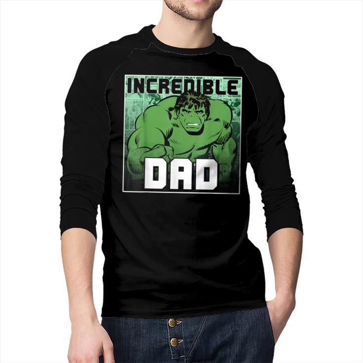 Marvel Comics Avengers Father's Day Hulk Incredible Dad Men Baseball Raglan Shirt