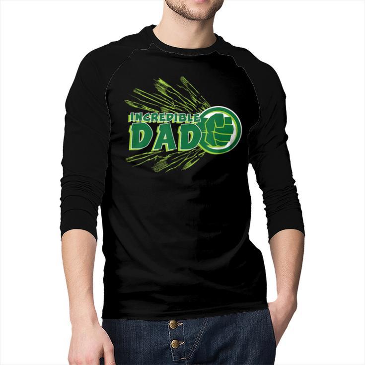 Marvel Hulk Incredible Dad Family Trip Vacation Father's Day Men Baseball Raglan Shirt