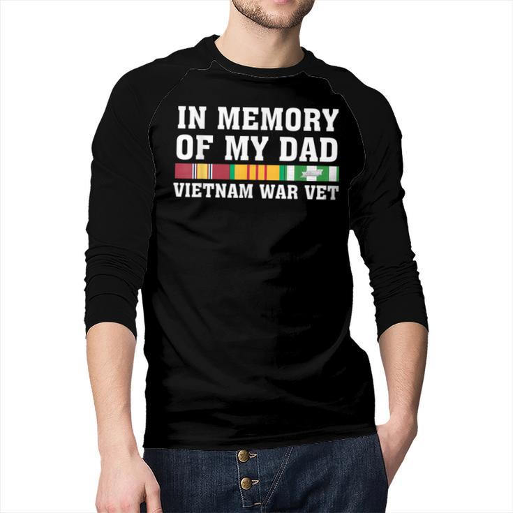 In Memory Of My Dad Vietnam Veteran Family Matching Men Baseball Raglan Shirt