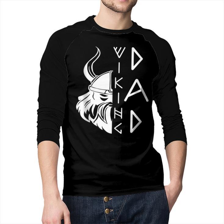 Men Celtic Norse Mythology Viking Dad Men Baseball Raglan Shirt