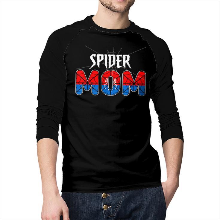 Mom And Dad Spider Family Matching Birthday Halloween Men Baseball Raglan Shirt