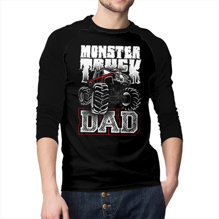 Monster Truck Dad Tshirt Men Baseball Raglan Shirt