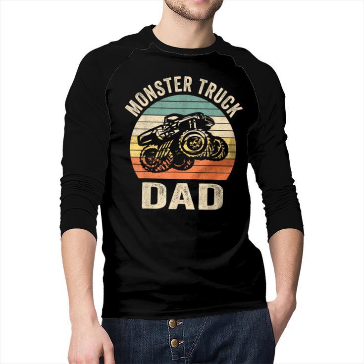 Monster Truck Dad Shirt Retro Vintage Monster Truck Shirt Men Baseball Raglan Shirt