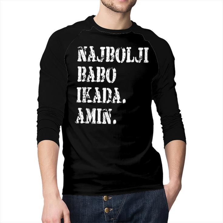 Najbolji Babo Ikad Bosnian Dad Men Baseball Raglan Shirt