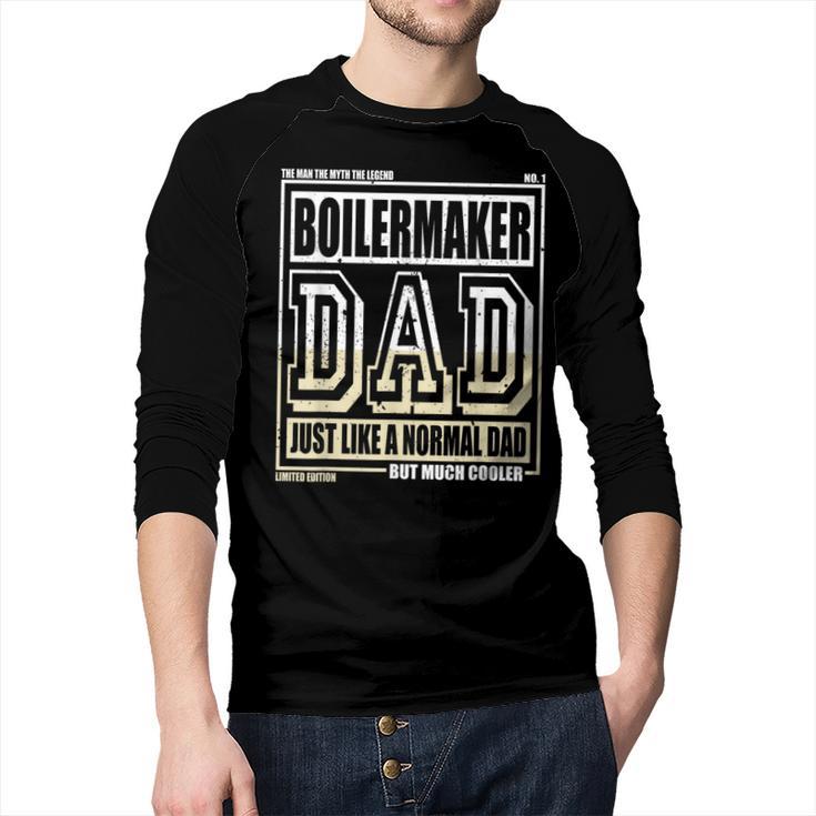 Like A Normal Dad Father Boilermaker Men Baseball Raglan Shirt