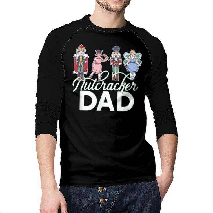 NUTCRACKER DAD Fun Christmas Ballet Parent Meme Men Baseball Raglan Shirt