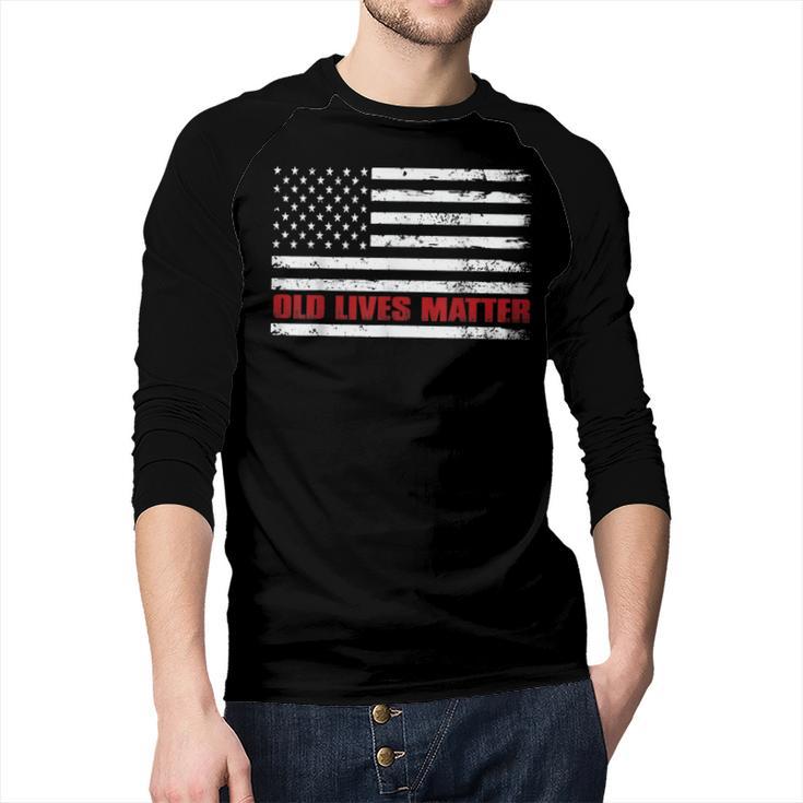 Old Lives Matter Tshirt 60th Birthday For Men 50th Dad Men Baseball Raglan Shirt