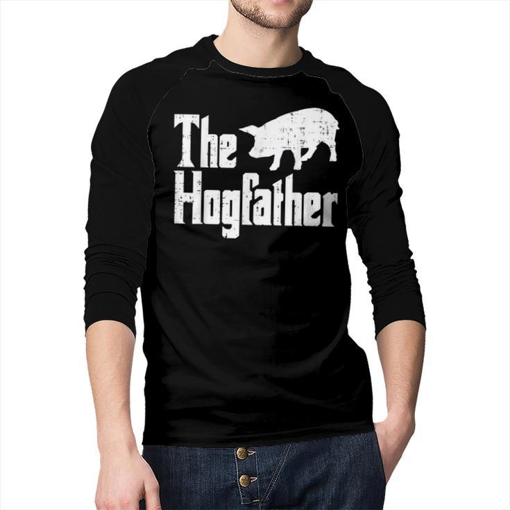Pig The Hogfather Hog Dad Fathers Day Parody Papa Men Men Baseball Raglan Shirt