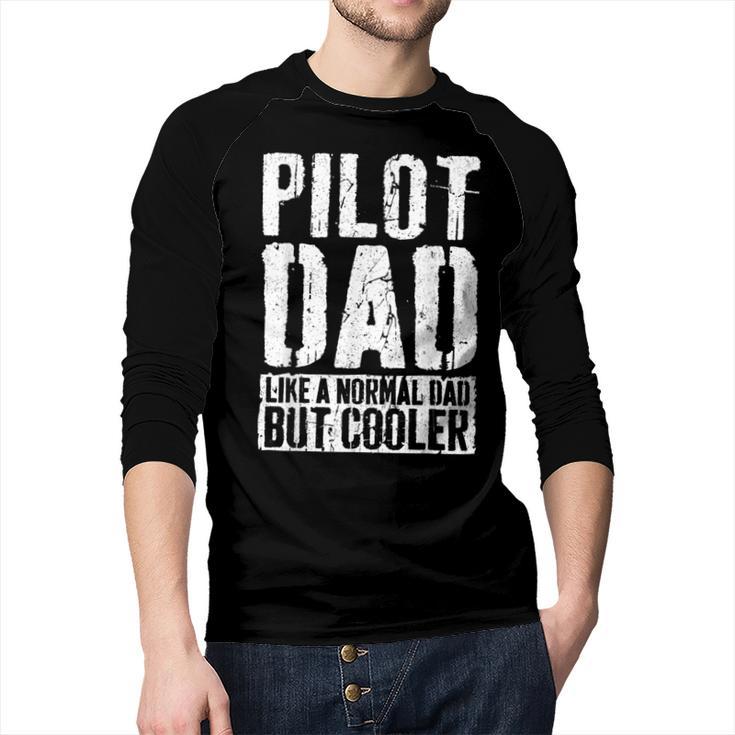 Pilot Dad Shirt Men Fathers Day Aviation Pilot Men Baseball Raglan Shirt