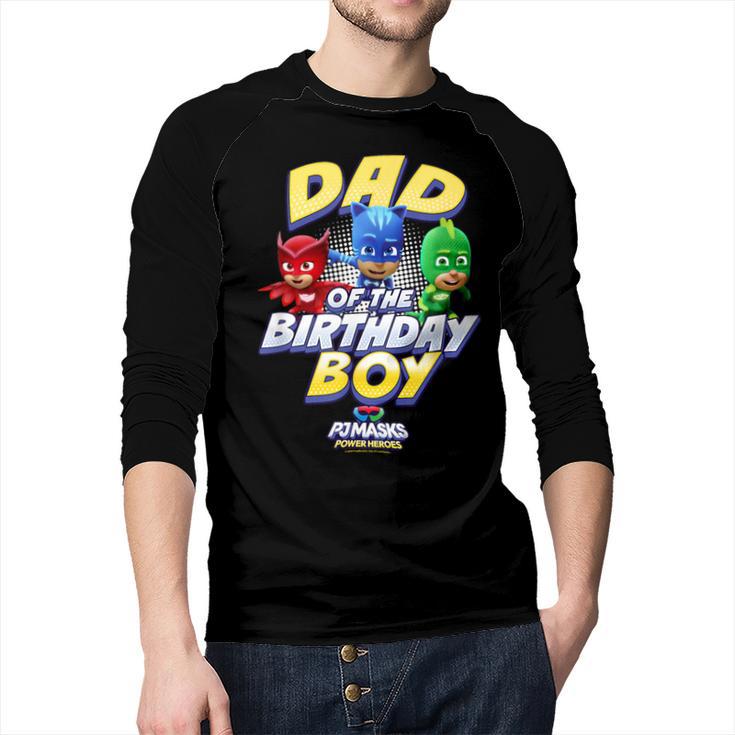 PJ Masks Group Shot Dad Of The Birthday Boy Logo Men Baseball Raglan Shirt