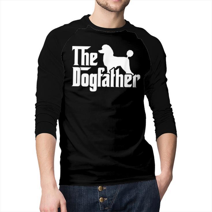 Poodle The Dogfather Cool Dog Daddy Dad Papa Father Men Kids Men Baseball Raglan Shirt