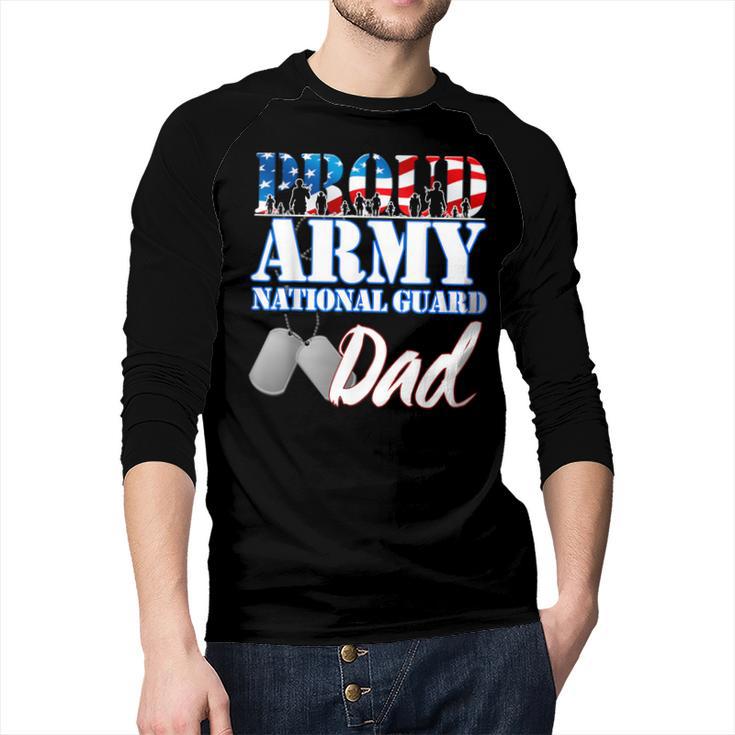 Proud Army National Guard Dad Fathers Day Shirt Men Men Baseball Raglan Shirt