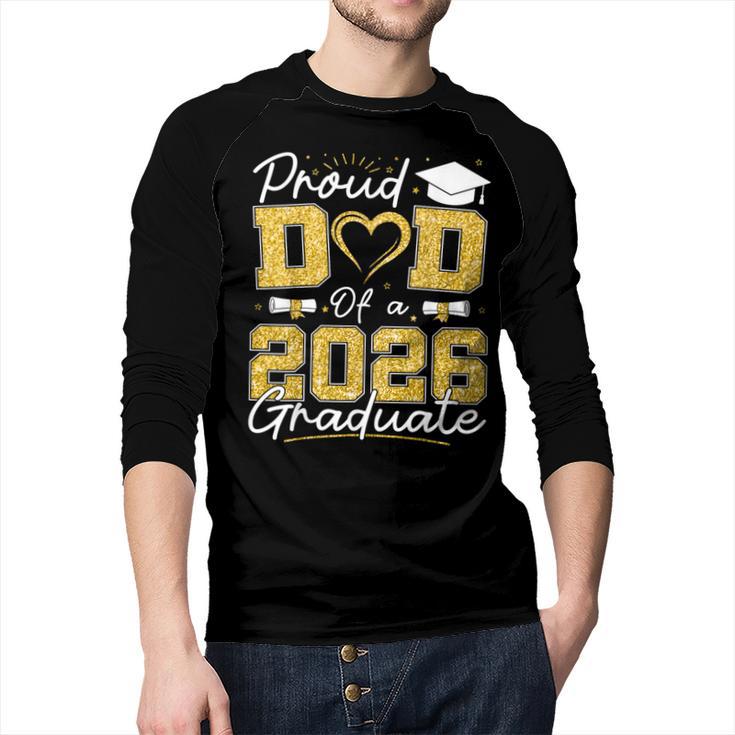 Proud Dad Of A 2026 Graduate Senior 2026 Grad Family Men Baseball Raglan Shirt