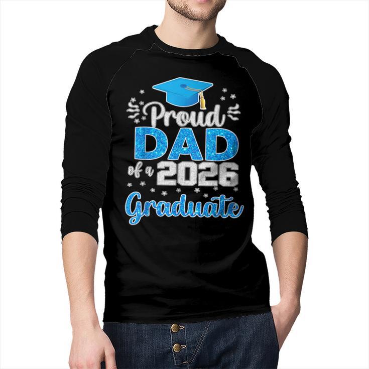 Proud Dad Of a Class Of 2026 Graduate Senior 2026 Men Baseball Raglan Shirt
