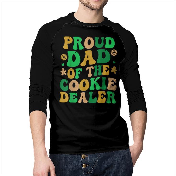 Proud Dad Of a Cookie Dealer Scout Troop Cookie Dealer Girls Men Baseball Raglan Shirt