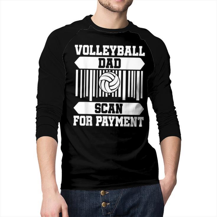 Proud Volleyball Dad Father's Day Men Baseball Raglan Shirt