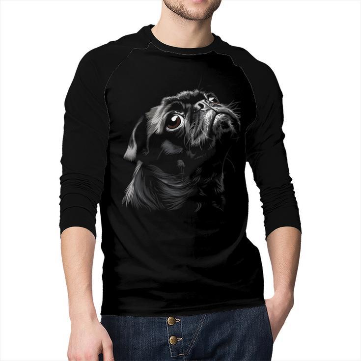 Pug For Dog Mom Dad Cute Pug Men Women Kids Men Baseball Raglan Shirt